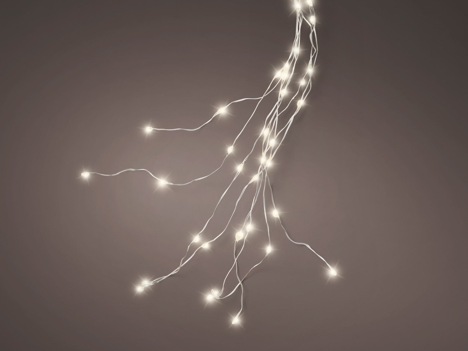 Lumineo LED Baumbeleuchtung silber/ warmes weiss 210cm Lifestyle