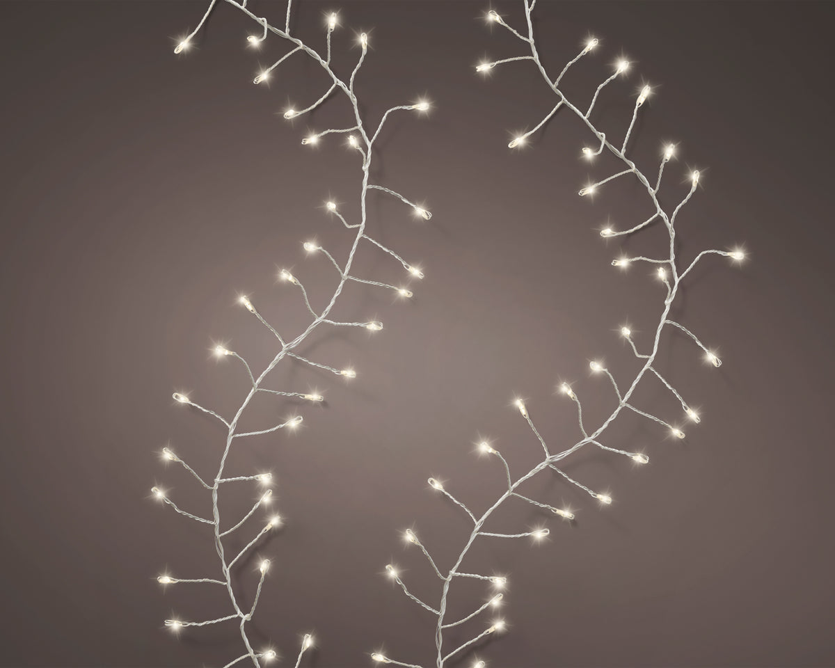 Lumineo LED Lichterbündel silber/warmes weiss 100cm