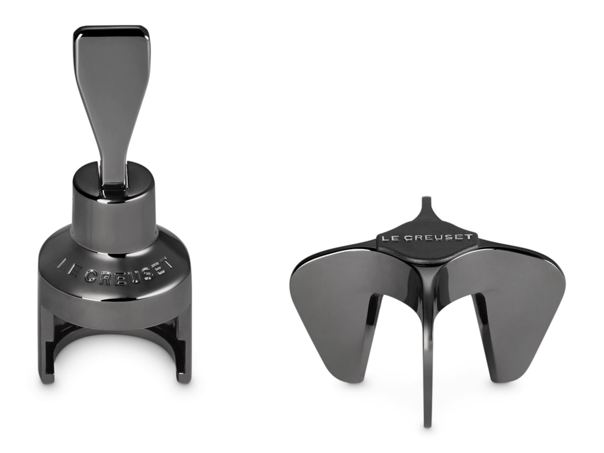 Le Creuset Sektöffner und Sektverschluss-Set schwarz 2tlg Freisteller 2