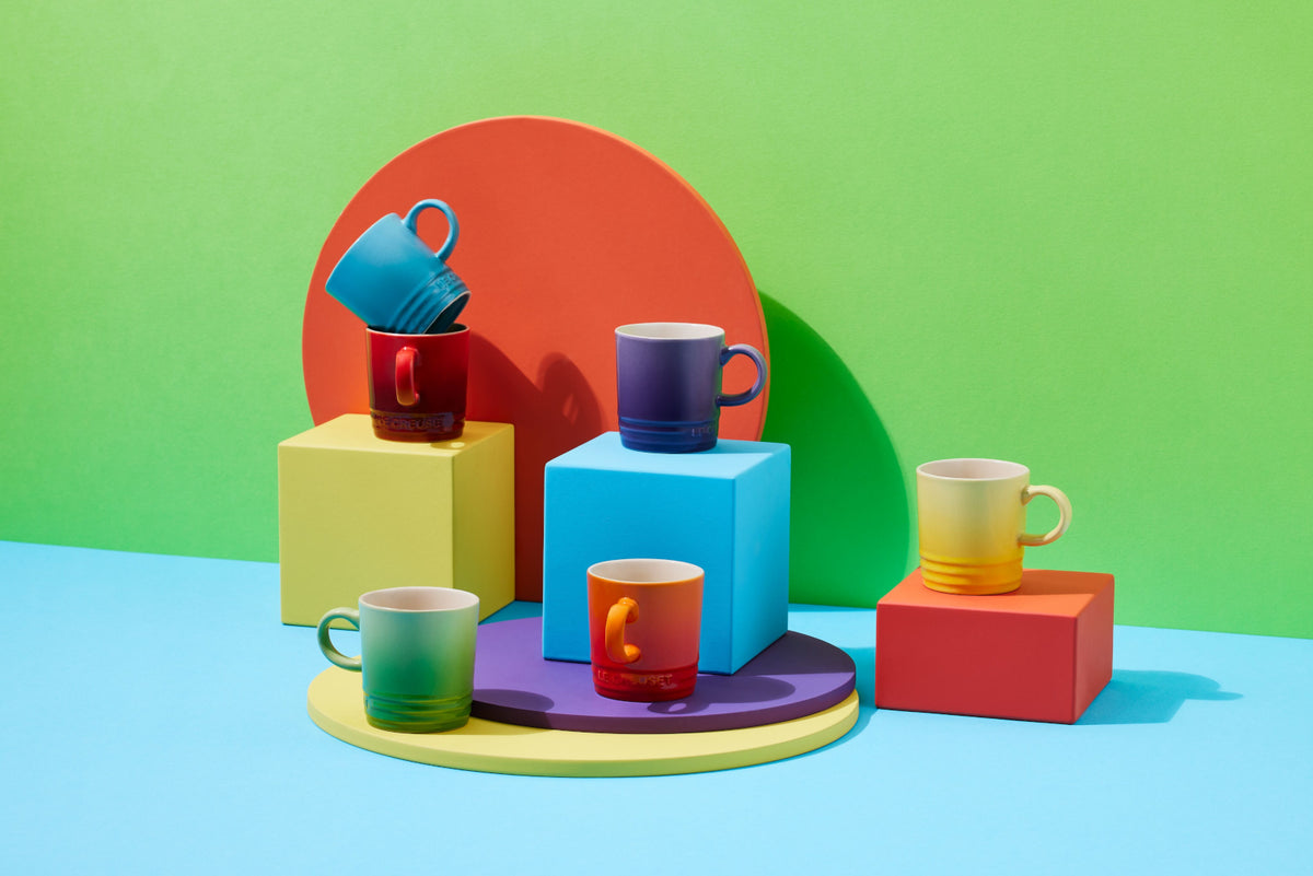 Le Creuset Regenbogen Espressotassen 100ml Set 6tlg Lifestyle 2