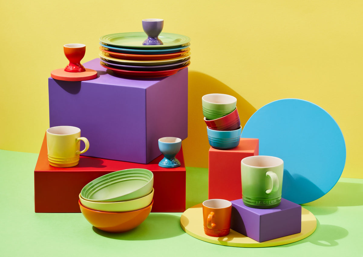 Le Creuset Regenbogen Speiseteller 27cm Set 6tlg Lifestyle 2