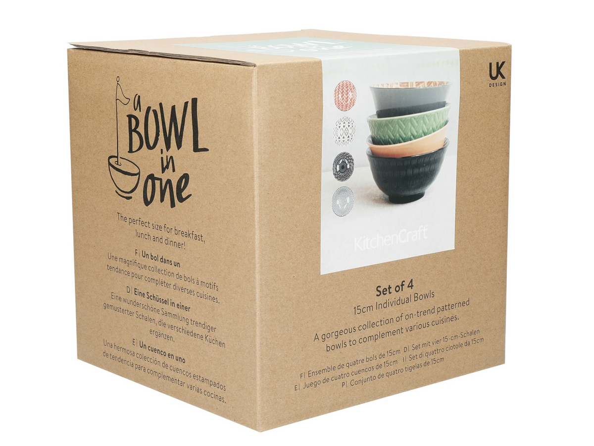 KitchenCraft Bowl Pattern 15 cm Set4 Freisteller 10