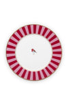PIP STUDIO Love Birds Brotteller Stripes  rot-pink 17cm