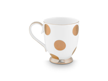 PIP STUDIO Dot Delight Henkelbecher weiß-gold 350ml Freisteller 1
