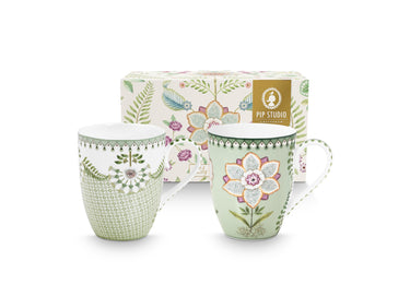 PIP STUDIO Lily&Lotus Light Green Becher 350ml Large Set2 Freisteller