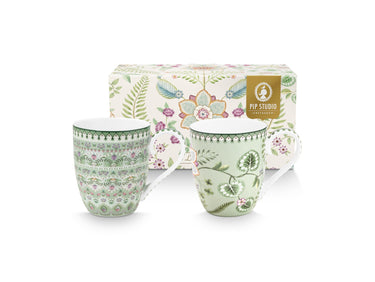 PIP STUDIO Lily&Lotus Light Green Becher 450ml XL Set2 Freisteller
