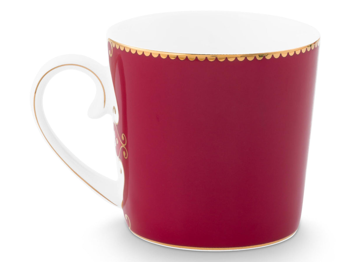 PIP STUDIO Love Birds Medaillon Hirsch Tasse dunkelrot 0,3l Freisteller 2