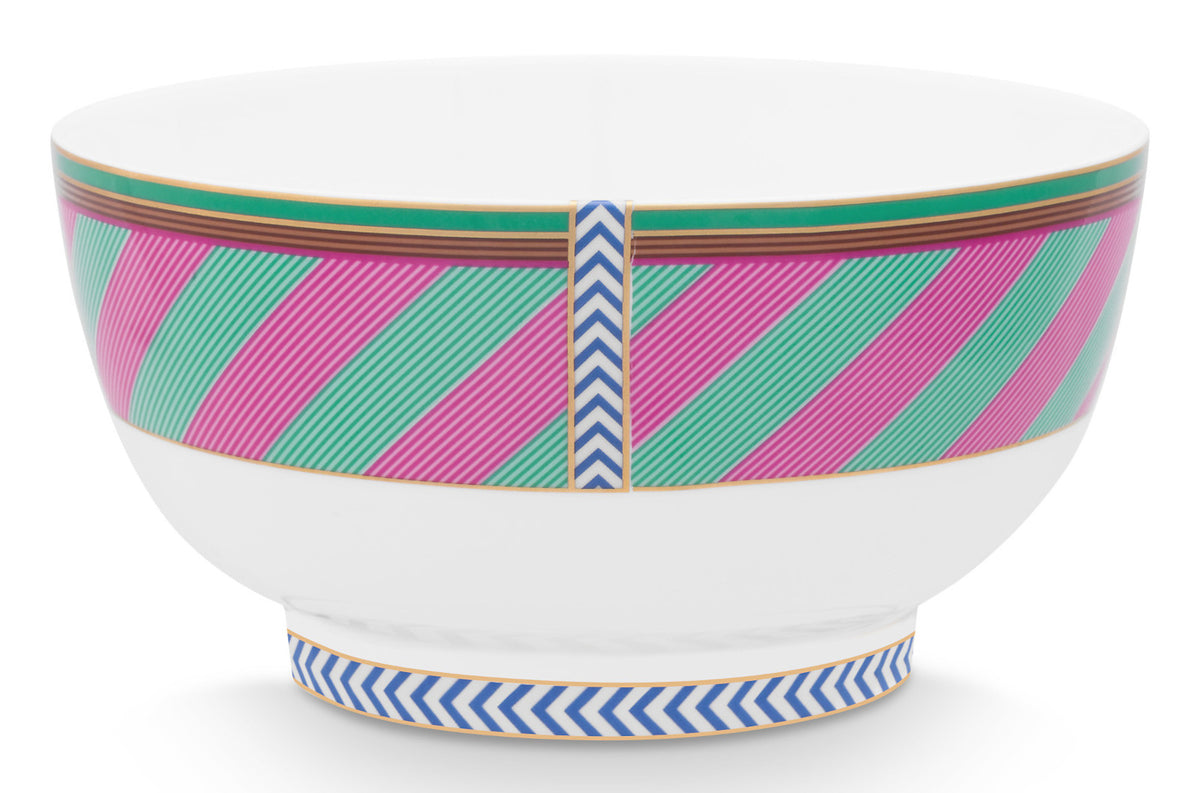 PIP STUDIO Chique Stripes Bowl pink-green 18cm Freisteller