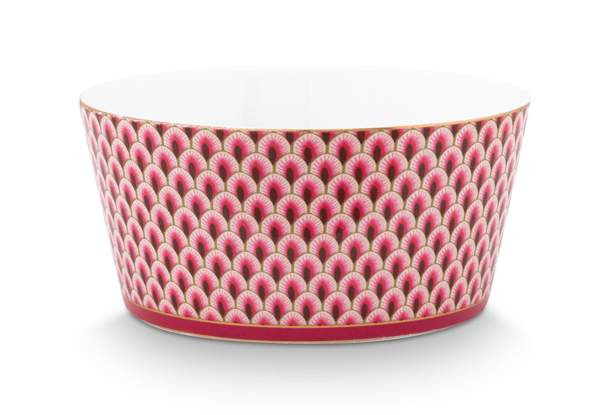 PIP STUDIO Flower Festival Oriental Geschenkset Schalen dark pink 12cm Freisteller