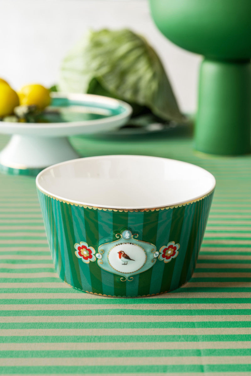 PIP STUDIO Love Birds Medallion Bowl Stripes grün 15cm