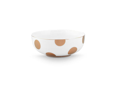 PIP STUDIO Dot Delight Bowl weiß-gold 15cm Freisteller 1