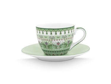 PIP STUDIO Lily&Lotus Moon Delight Light Green Espressotasse mit Untertasse 120ml Freisteller 1