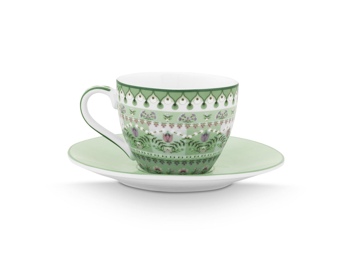 PIP STUDIO Lily&Lotus Moon Delight Light Green Espressotasse mit Untertasse 120ml Freisteller 2