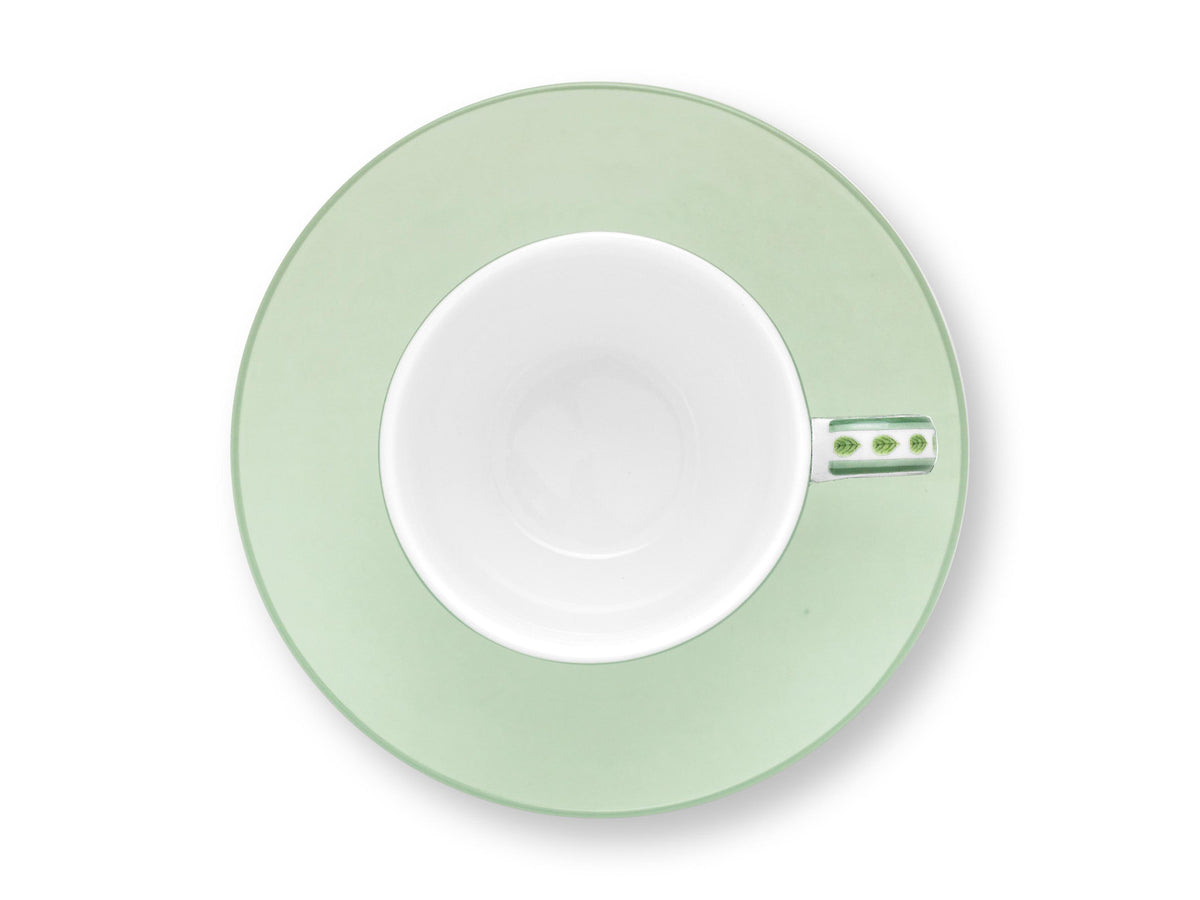 PIP STUDIO Lily&Lotus Moon Delight Light Green Espressotasse mit Untertasse 120ml Freisteller 3