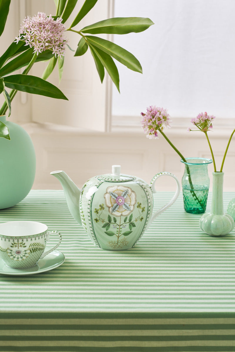 PIP STUDIO Lily&Lotus Tiles Light Green Teekanne 1,6l Lifestyle 1