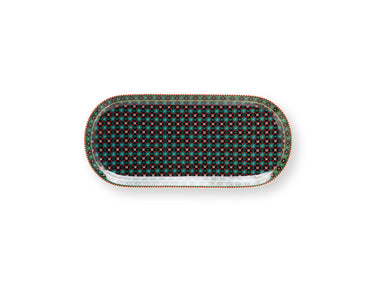 PIP STUDIO Berry Blues Kuchenplatte clover green 33x15,5cm Freisteller 1