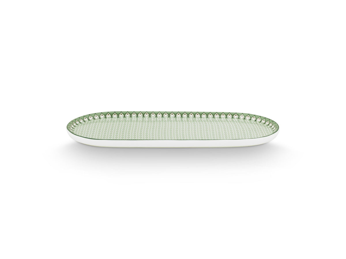 PIP STUDIO Lily&Lotus Tiles Light Green Milch- und Zuckertablett 25x12cm Freisteller 2