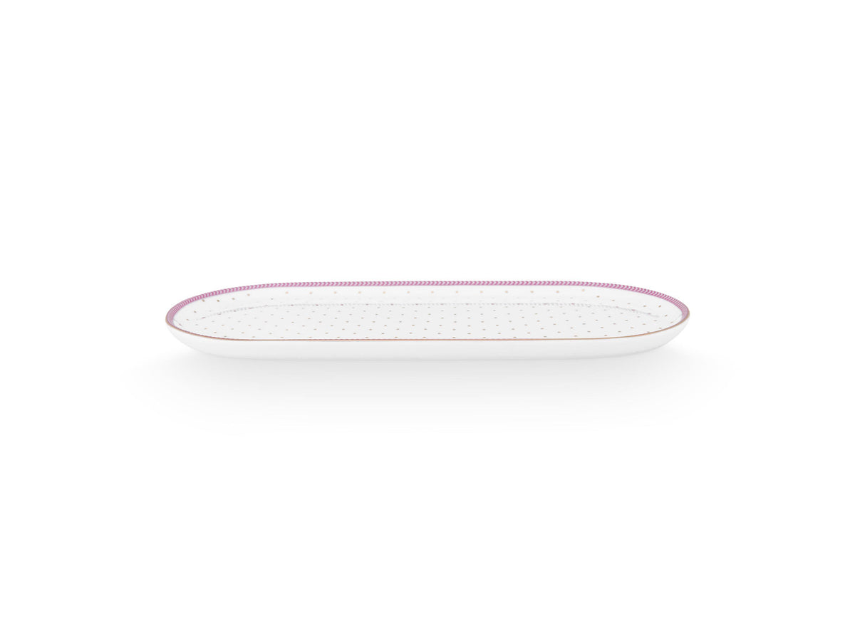PIP STUDIO Jolie Dots Gold Pink Milch- und Zuckertablett 25x12cm Freisteller 2