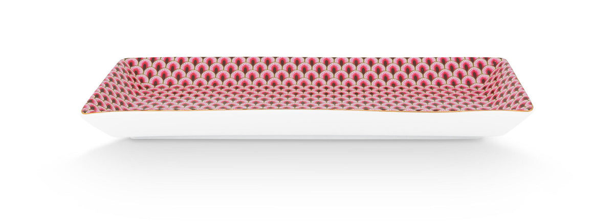 PIP STUDIO Flower Festival Oriental Geschenkset rund dark pink 6tlg Freisteller