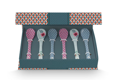 PIP STUDIO Flower Festival Oriental Geschenkset Teelöffel blau 13cm Freisteller