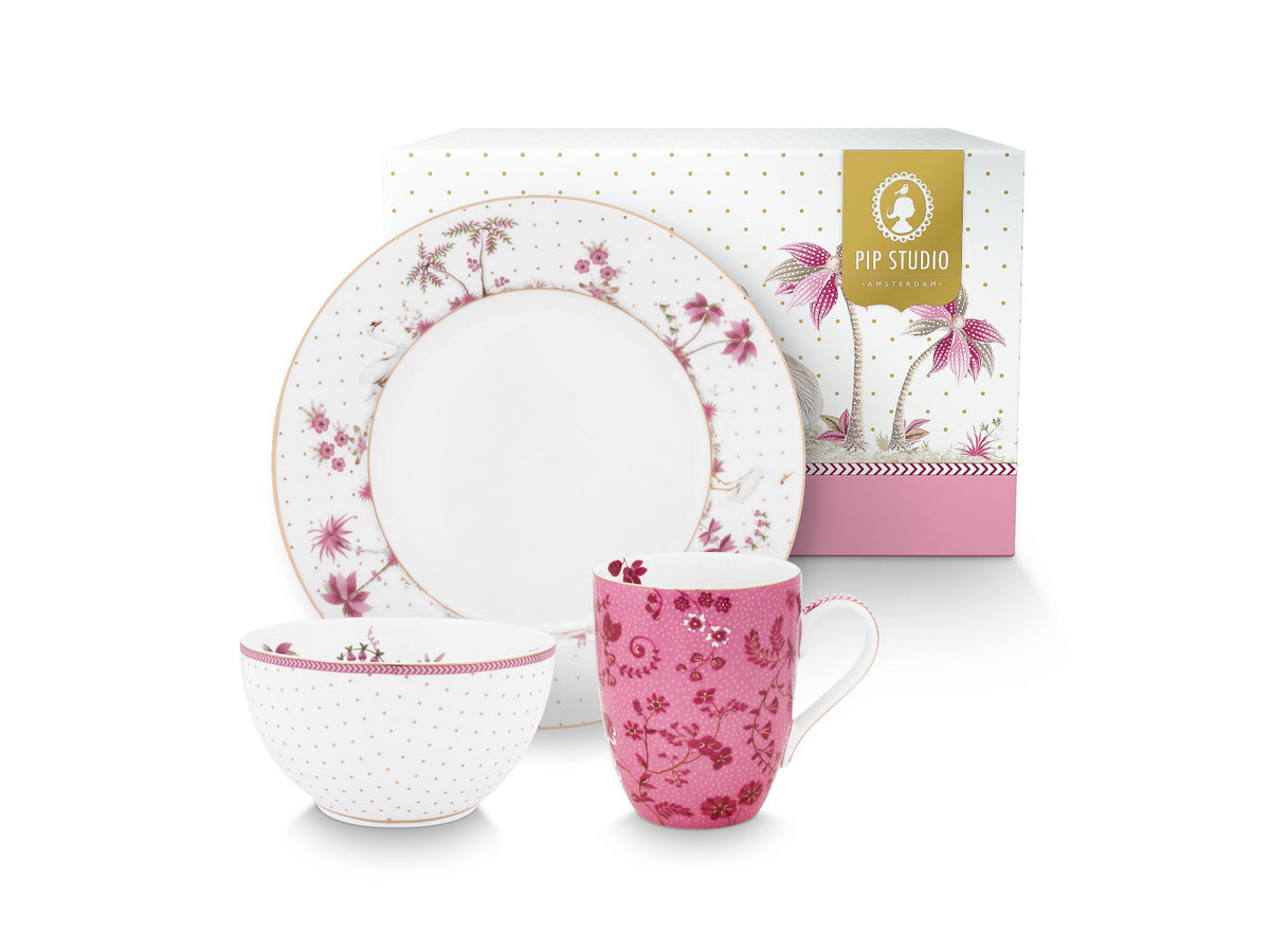 PIP STUDIO Jolie Pink Frühstückssets Set3 Freisteller 1