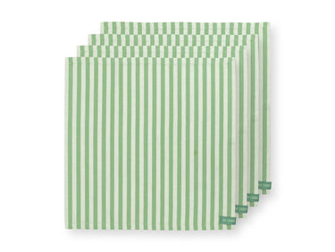 PIP STUDIO Royal Regal Flower Light Green Servietten 40x40cm Set4 Freisteller 1