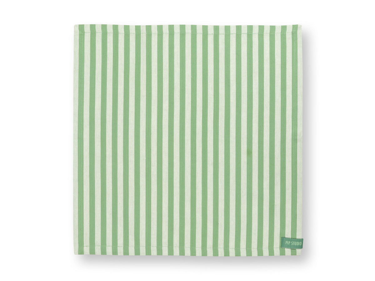 PIP STUDIO Royal Regal Flower Light Green Servietten 40x40cm Set4 Freisteller 2
