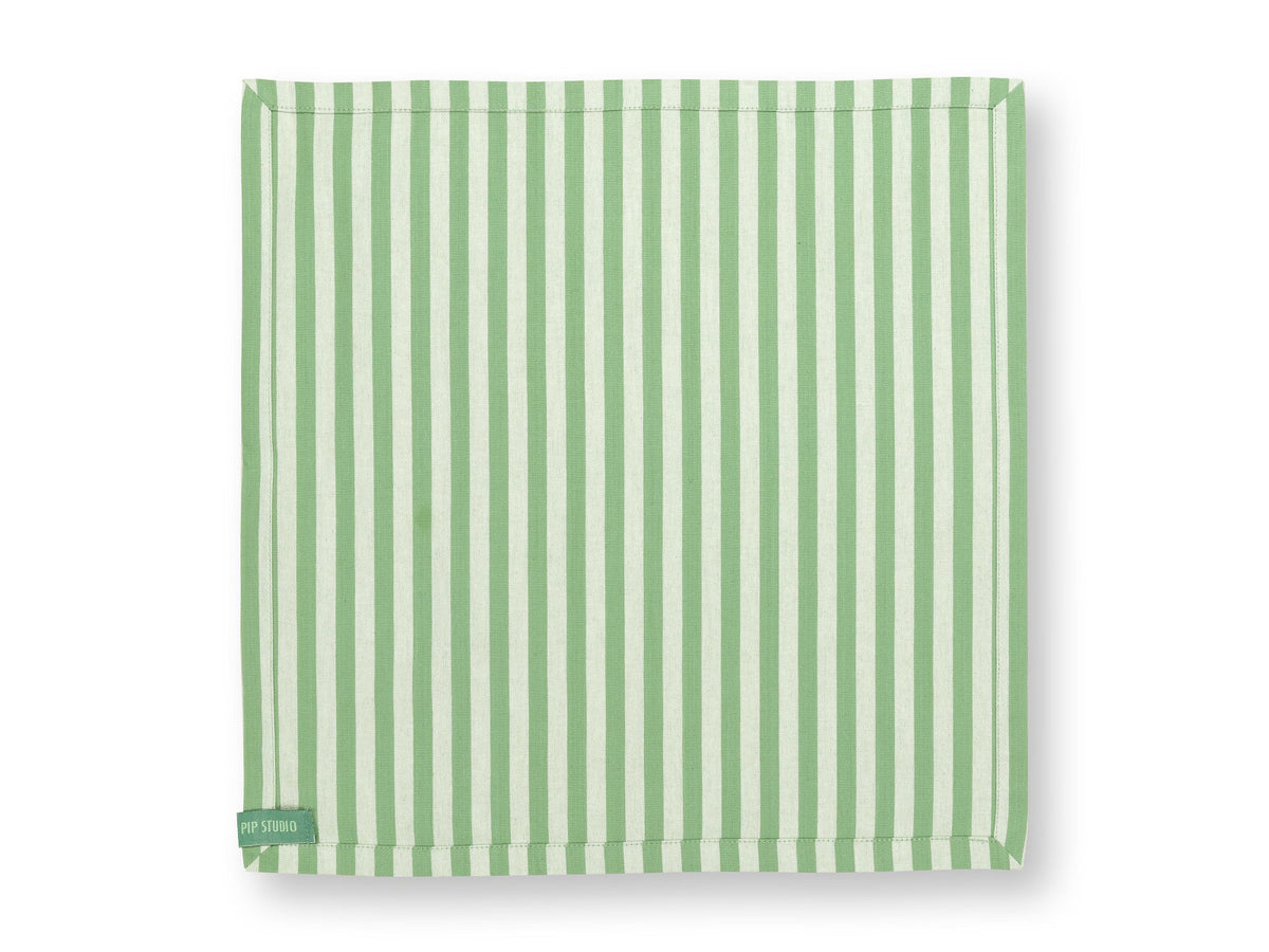 PIP STUDIO Royal Regal Flower Light Green Servietten 40x40cm Set4 Freisteller 3