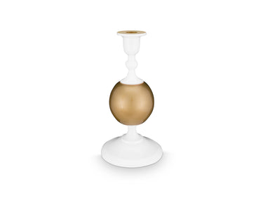 PIP STUDIO Kerzenhalter metall Sphere klein weiß gold 24cm Freisteller 1