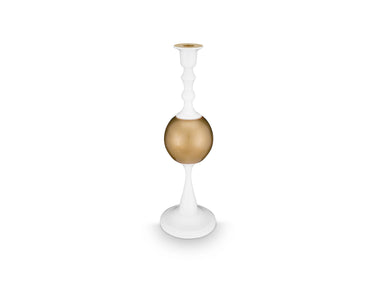 PIP STUDIO Kerzenhalter metall Sphere mittel weiß gold 37cm Freisteller 1