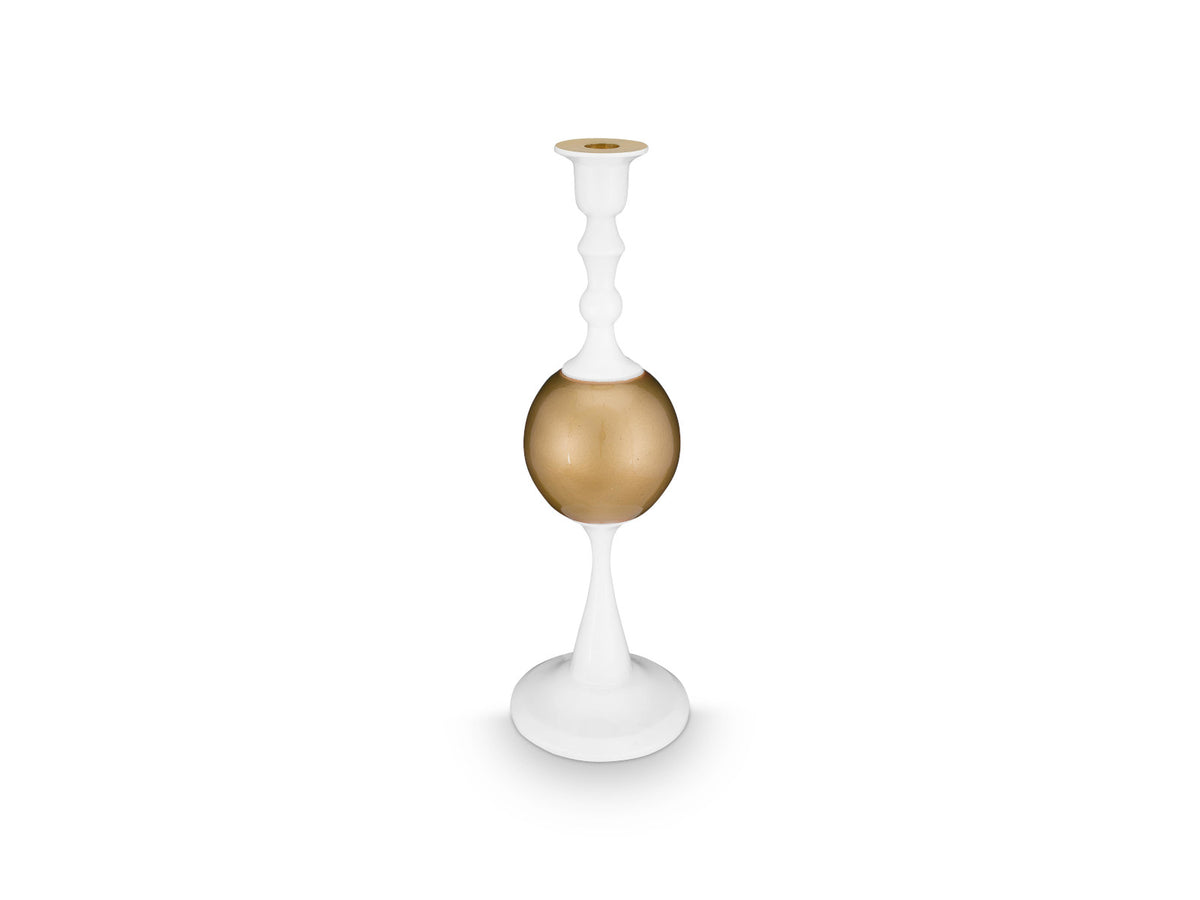 PIP STUDIO Kerzenhalter metall Sphere mittel weiß gold 37cm Freisteller 1
