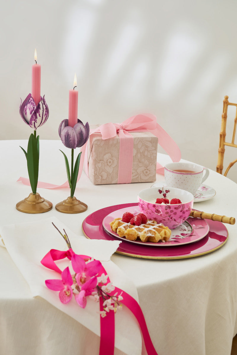 PIP STUDIO Metal Lilac Kerzenständer Set2 Lifestyle 1