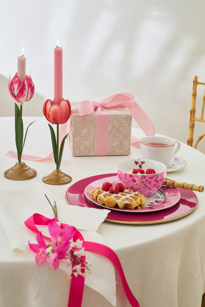 PIP STUDIO Metal Pink Kerzenständer Set2 Lifestyle 1