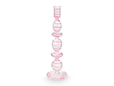 PIP STUDIO Swirl Pink Glas Kerzenständer 28cm Freisteller 1
