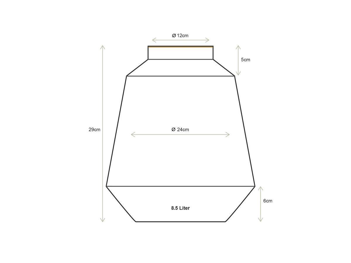 PIP STUDIO Vase Metall Stripes weiß-gold 24x29cm Lifestyle 4