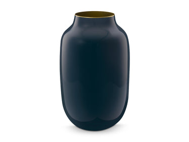 PIP STUDIO Vase Metall oval mittelblau 30cm Freisteller 1