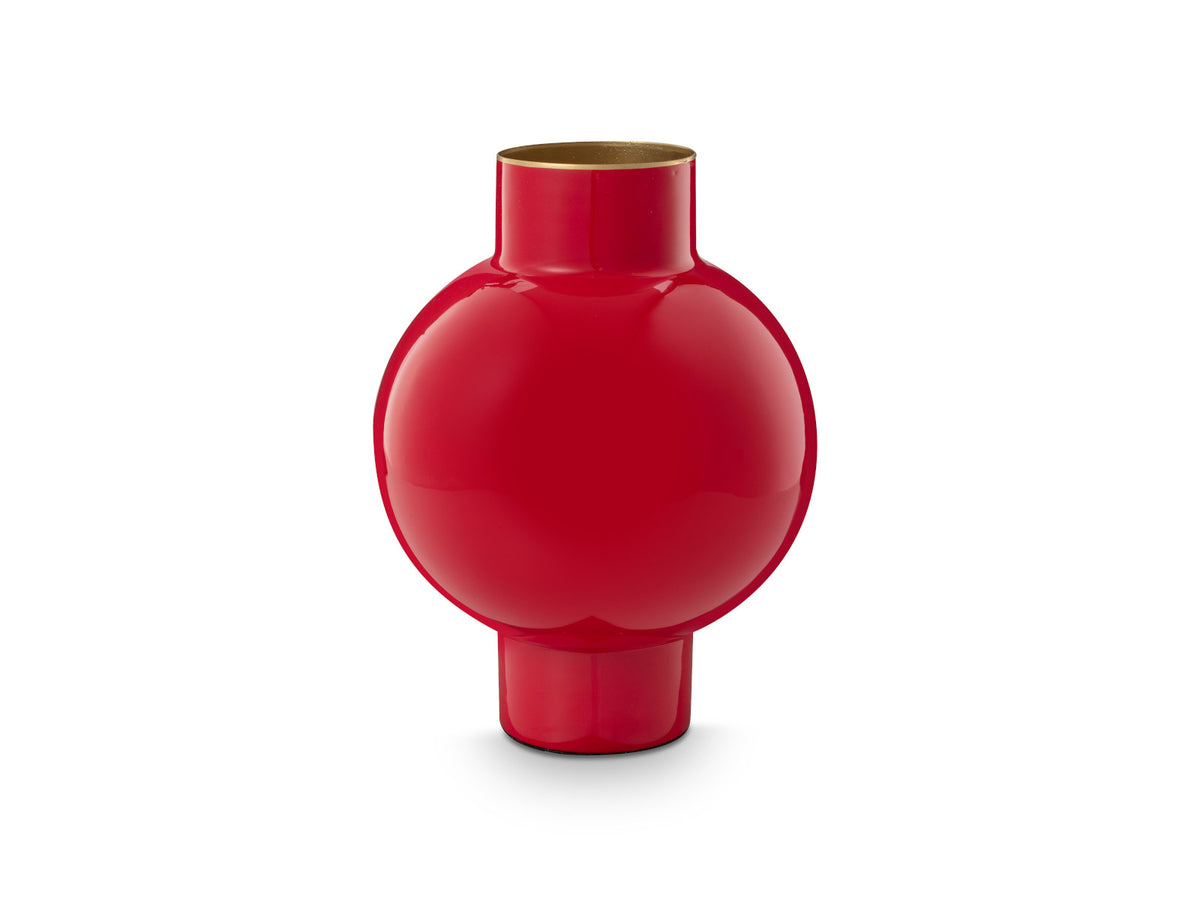 PIP STUDIO Vase Metall klein rot 18x24cm Freisteller 1