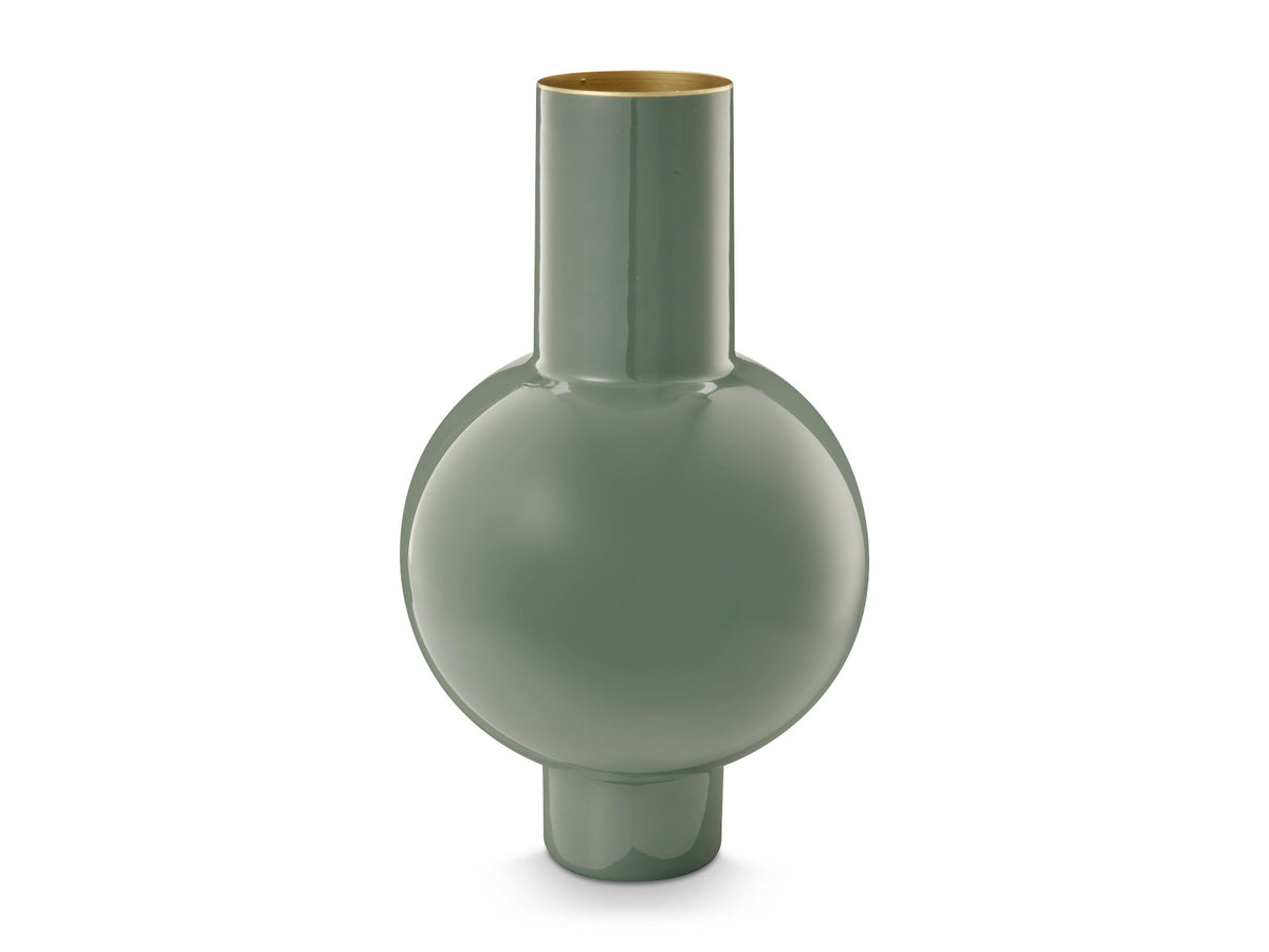 PIP STUDIO Vase Metall mittel grün 24x40cm Freisteller 1