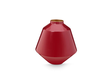 PIP STUDIO Vase Metall dunkelrot 35cm Freisteller 1