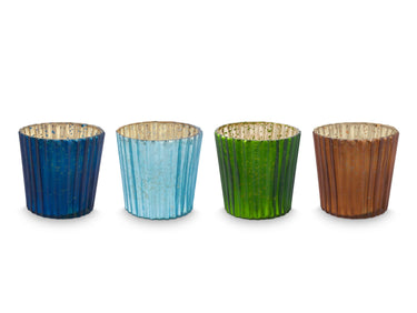 PIP STUDIO Love Birds Teelichthalter Glas blau 4er Set Freisteller 1
