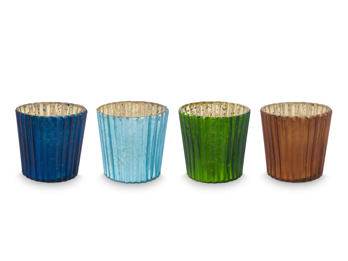 PIP STUDIO Love Birds Teelichthalter Glas blau 4er Set Freisteller 1
