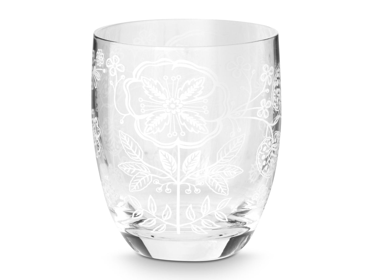 PIP STUDIO Flower White Trinkglas 280ml Set2 Freisteller 2