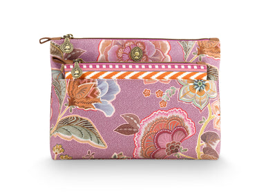 PIP STUDIO Caryn Kosmetiktasche Kombi Matata lila 26x7.5x18cm/22x1x13cm Freisteller 1
