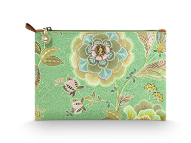 PIP STUDIO Charly Kosmetiktasche flach medium Matata grün 24x1x15.5cm Freisteller 1