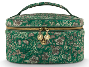 PIP STUDIO Cleo Kosmetiktasche gesteppt Daisy Dreams grün 26cm Freisteller 1