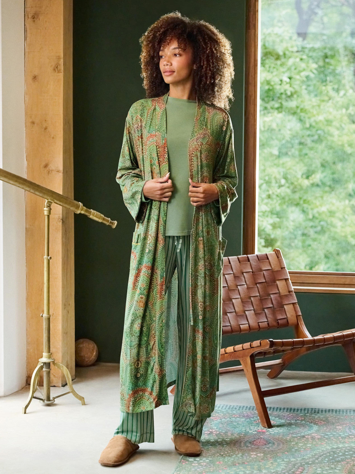 PIP STUDIO Noa Kimono Jabali Green XL Lifestyle 4