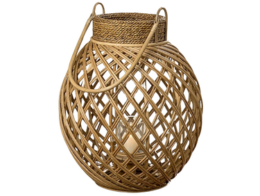 Boltze Devan Windlicht braun 59 cm Freisteller