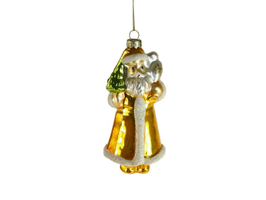 Werner Voß Santa Glashänger gelb 13cm Freisteller