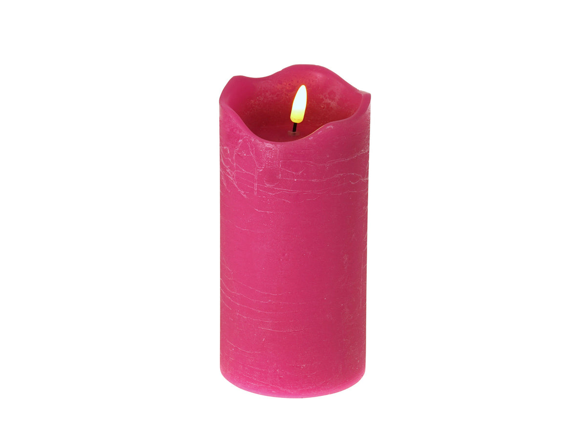 Werner Voß LED Kerze 3D Flame pink 10x20cm (1 Stück)