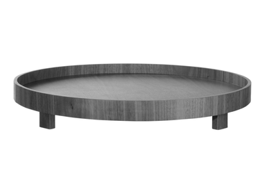 ASA Selection wood Walnuss Tablett auf Fuß Ø 40cm Freisteller 1